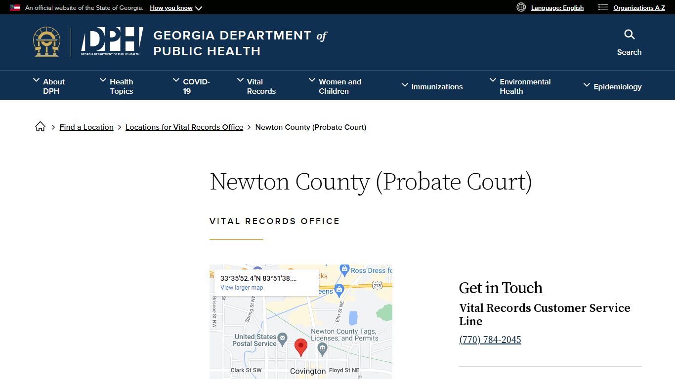 Newton County (Probate Court) | Georgia Department of ...